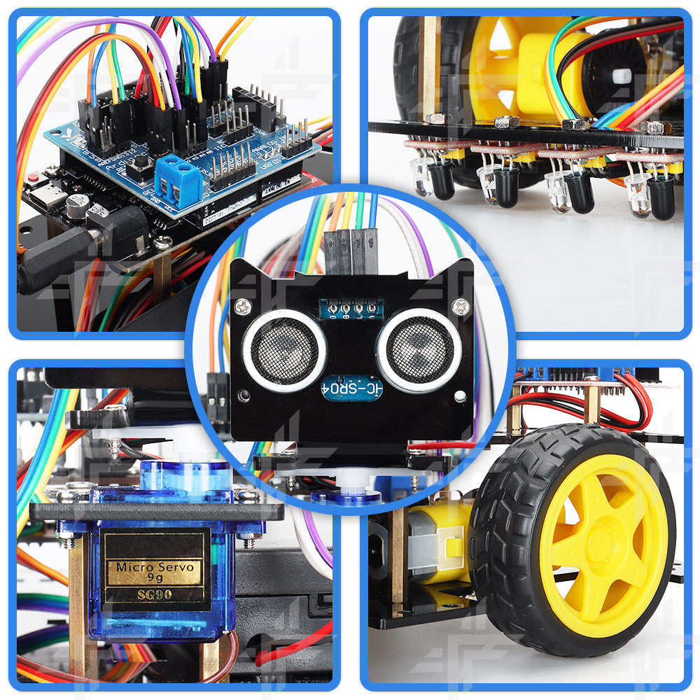 ZYC0043 DIY Smart Tracking & Obstacle Avoidance Robot Car Kit