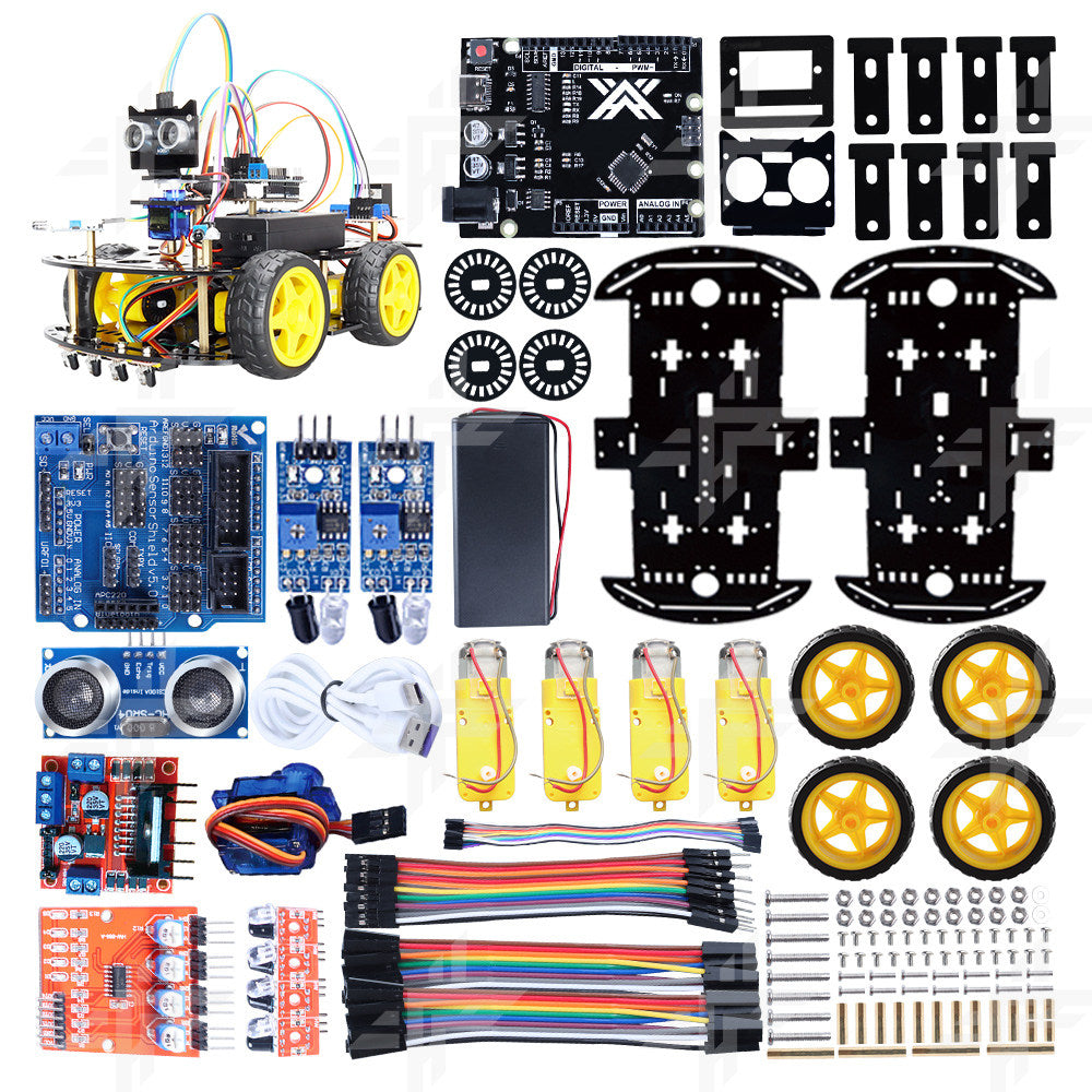 ZYC0043 DIY Smart Tracking & Obstacle Avoidance Robot Car Kit